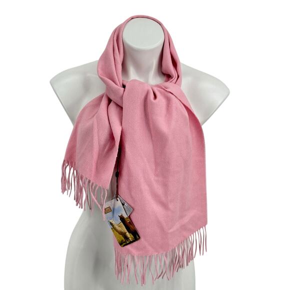 Sol Fringe 100% Alpaca Scarf NEW 54 x 12 Pink Women’s Made in Peru Feminine Soft - Picture 1 of 7